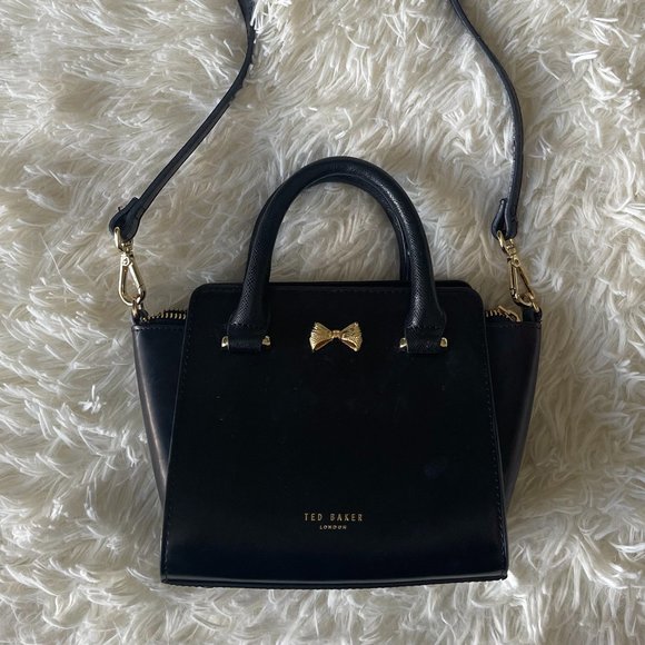 Ted Baker Black Mini Bag with Shoulder Strap - Picture 1 of 4